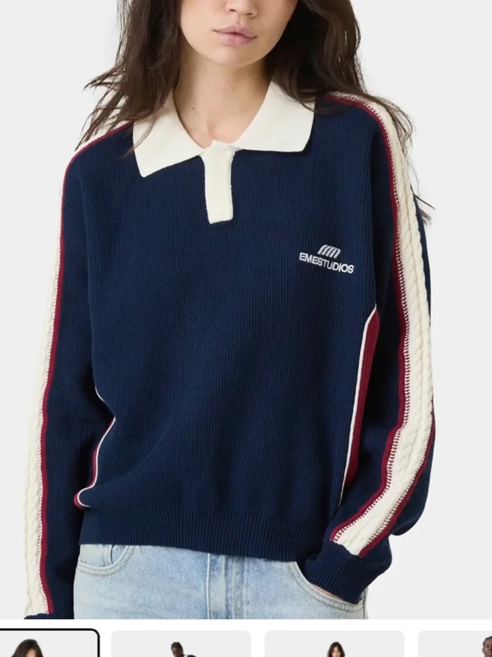 Chully Navy Knit Polo